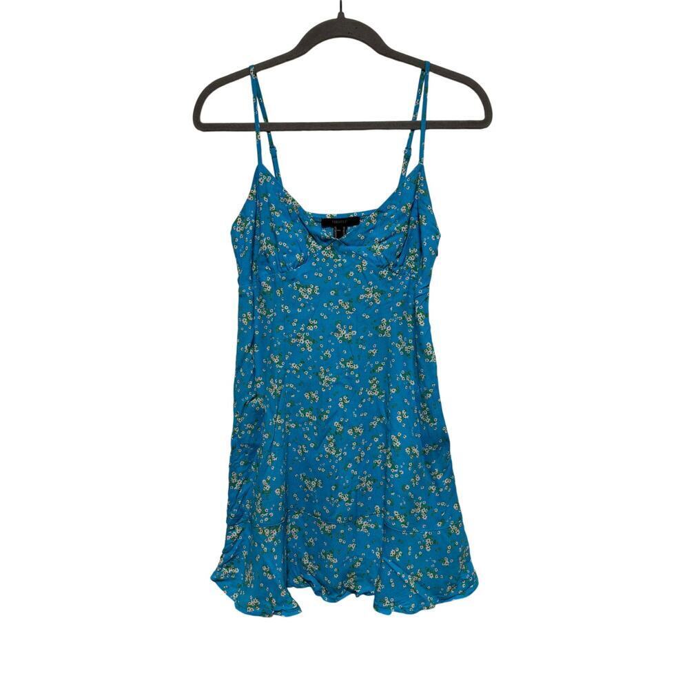 Forever 21 Blue Floral Slip Dress XS - Picture 2 of 8